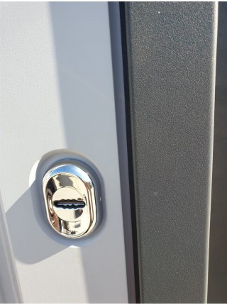 Входная металлическая дверь Дива МД-47 (Ясень графит / Белый матовый)